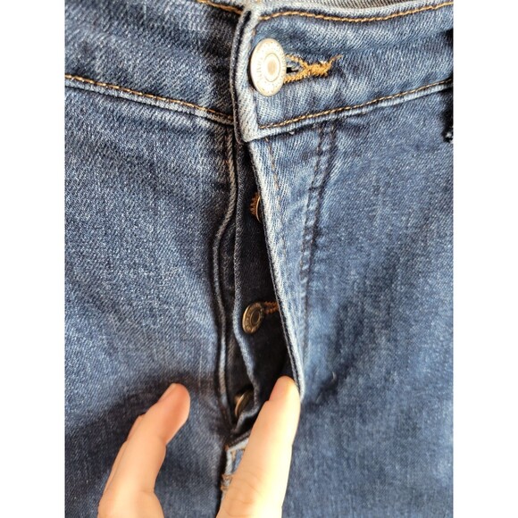 Old Navy Womens Sky-Hi Straight Jeans Size 14 Extra High-Rise Button Fly - Picture 3 of 6